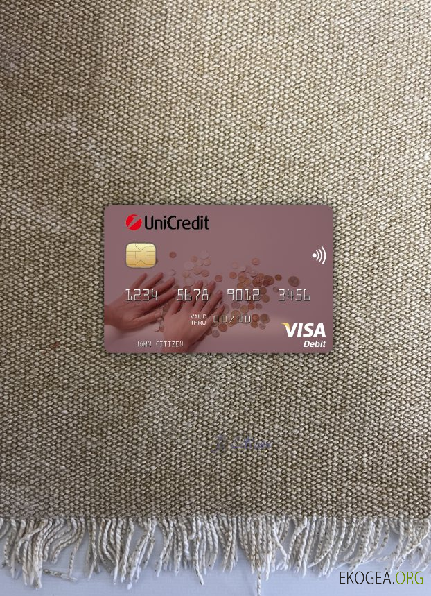 Italie UniCredit Bank carte de débit visa photolook , avant